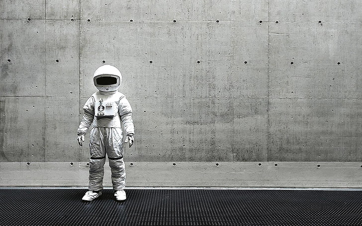 beyaz astronot kask ve takım elbise, astronot, HD masaüstü duvar kağıdı