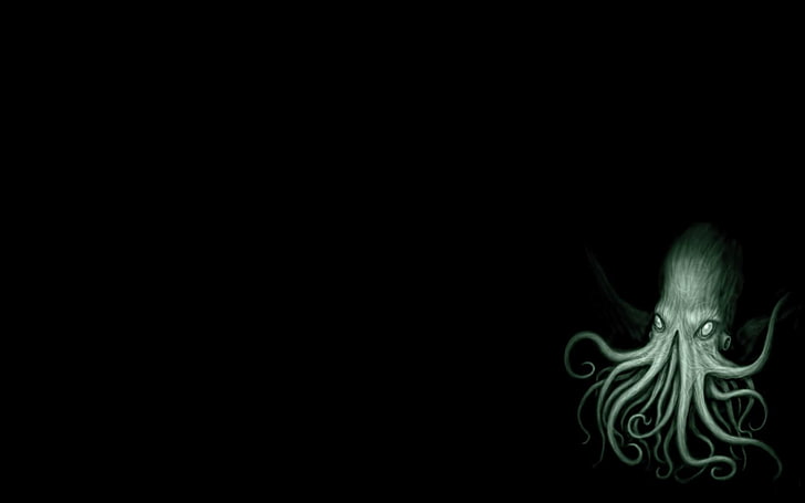 минимализъм, Cthulhu, октопод, създание, HD тапет