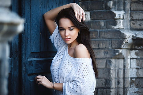 Angelina Petrova, yüz, kadın, portre, Denis Petrov, model, HD masaüstü duvar kağıdı HD wallpaper
