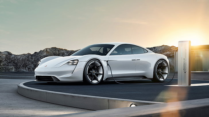 4K, Porsche Taycan, Carro Elétrico, 2020 Cars, supercarro, HD papel de parede