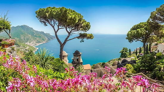 Wybrzeże Amalfi, Kampania, Włochy, Tapety HD HD wallpaper