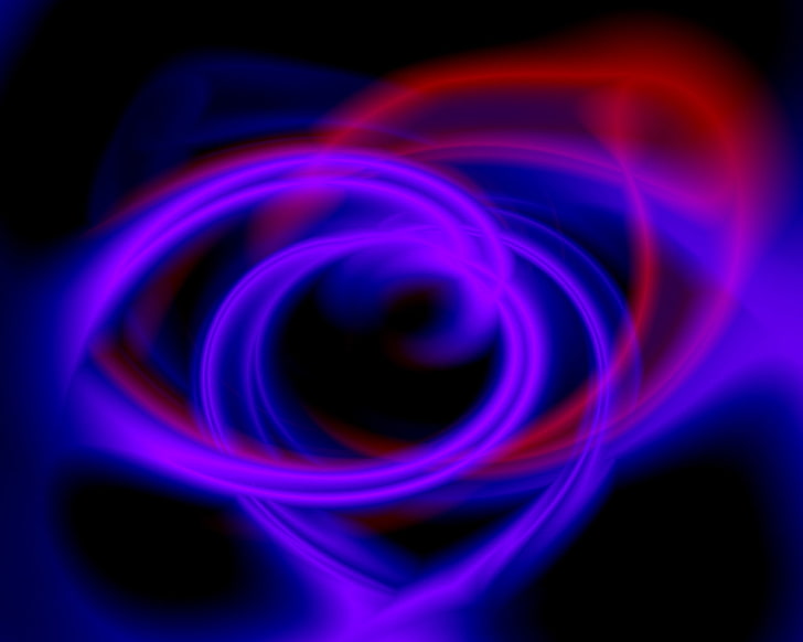 Абстрактный синий и красный дым круги, HD обои