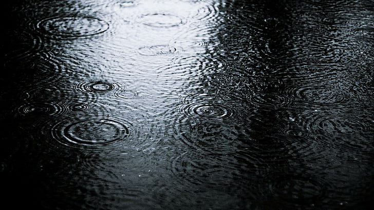 Rain Desktop Black Background, body of water, 1920x1080, rain, black background, HD wallpaper