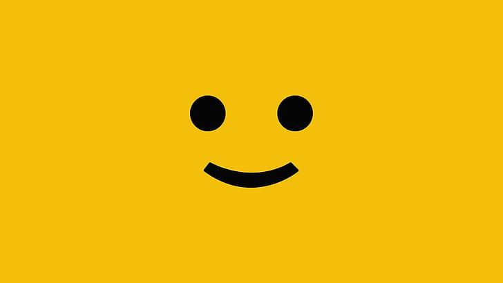 Smiley feliz, emoji amarelo, smiley, feliz, sorriso, 3D e abstrato, HD papel de parede