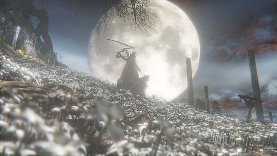 Grim Reaper цифровые обои, Bloodborne, видеоигры, Герман, HD обои HD wallpaper