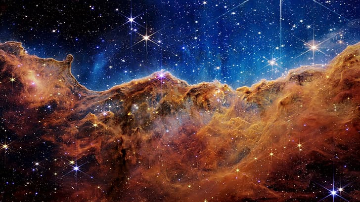 Космически телескоп Джеймс Уеб, мъглявина Карина, космос, телескоп, звезди, галактика, HD тапет