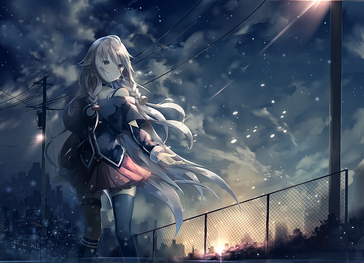 anime, Anime Girls, IA (Vocaloid), snow, vocaloid, HD wallpaper