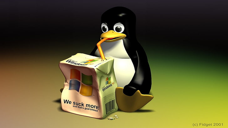 Лого на Linux, Linux, Microsoft Windows, HD тапет