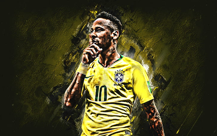 Sepak Bola, Neymar, Tim Sepak Bola Nasional Brasil, Wallpaper HD