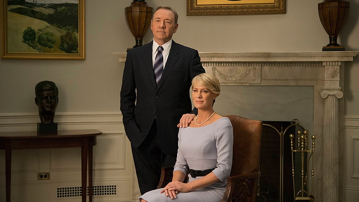 Acara TV, House Of Cards, Kevin Spacey, Robin Wright, Wallpaper HD