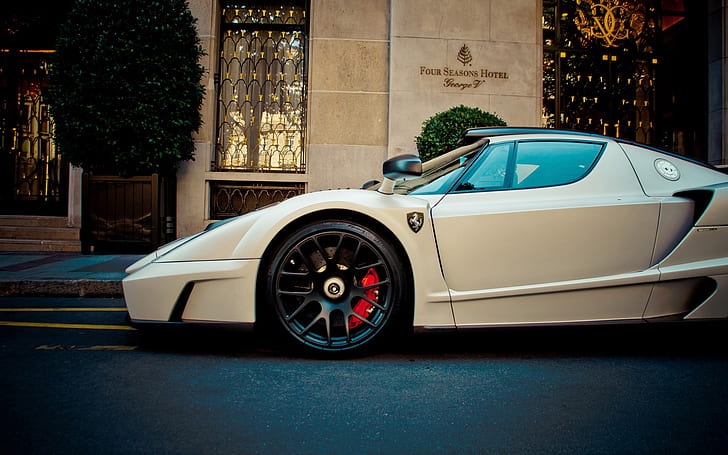 Ferrari Enzo белый суперкар вид спереди, Ferrari, белый, суперкар, передок, вид, HD обои