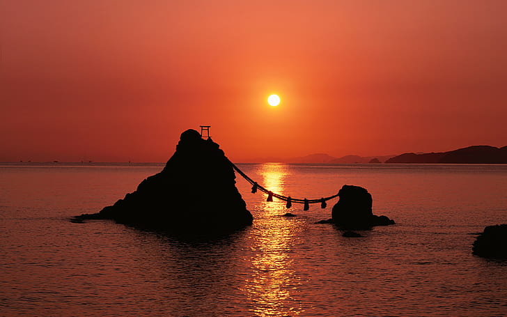 Abenddämmerung, Japan, Meer, HD-Hintergrundbild
