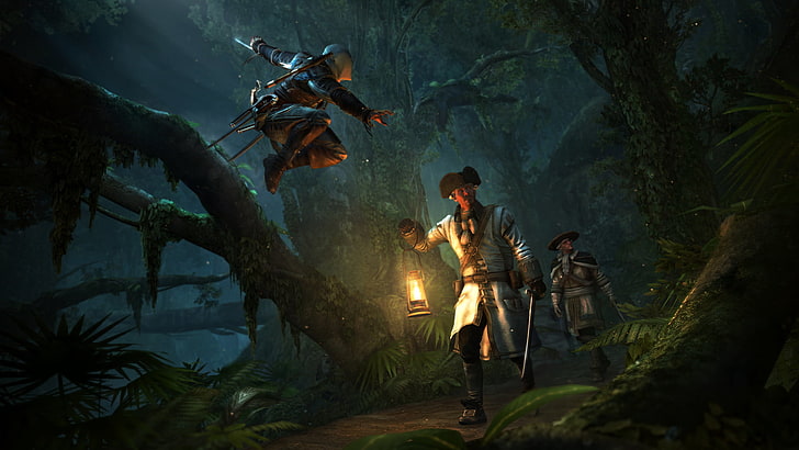мужчина держит лампу цифровые обои, пираты, убийца, ассасин, Assassin's Creed IV: черный флаг, Assassin's Creed 4: черный флаг, HD обои