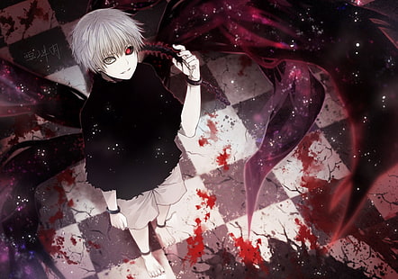 female anime character wallpaper, Tokyo Ghoul, Kaneki Ken, anime, HD wallpaper HD wallpaper