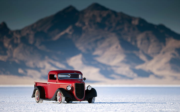 Oldtimer Classic Hot Rod Ford Salt Flat Truck HD, Autos, Auto, Klassiker, Ford, heiß, Stange, LKW, Salz, flach, HD-Hintergrundbild