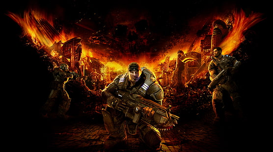 Gears of War 1, Gears Of War 벡터 이미지, 게임, Gears Of War, Fanart, HD 배경 화면 HD wallpaper
