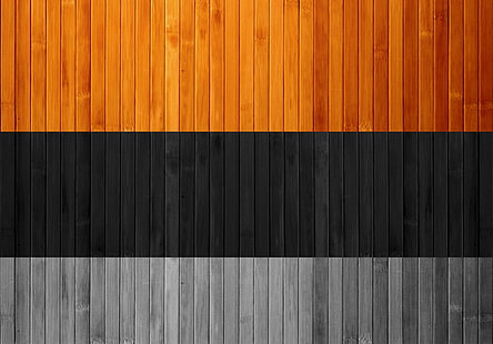 orange, svart och grå randig bakgrund, svart, styrelse, grå, trä, brun, HD tapet HD wallpaper