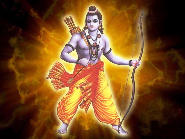 Ram Chanderji, ilustracja Rama, Bóg, Pan Ram, hindus, Tapety HD