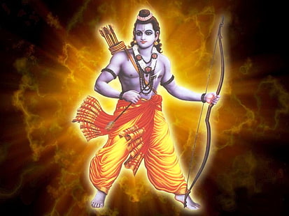 Рам Чандерджи, иллюстрация Рамы, Бог, Господь Рам, индуист, HD обои HD wallpaper