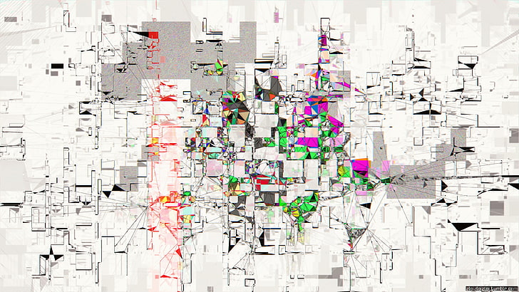 arte glitch, abstracto, Fondo de pantalla HD