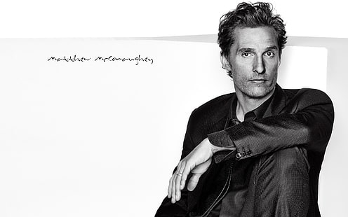 Matthew McConaughey ขาวดำ, วอลล์เปเปอร์ HD HD wallpaper