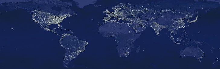 карта на света, дигитално изкуство, HD тапет