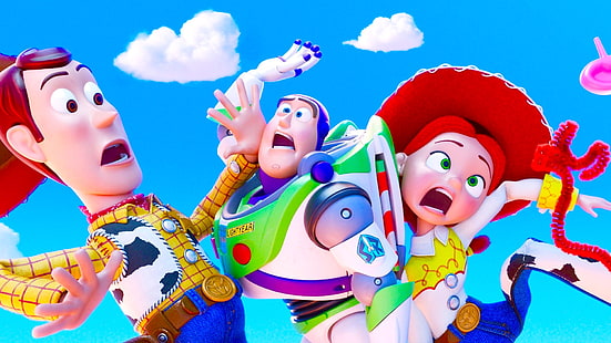 Film, Toy Story 4, Buzz Lightyear, Jessie (Toy Story), Woody (Toy Story), Tapety HD HD wallpaper