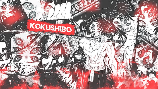 Anime, Demon Slayer: Kimetsu no Yaiba, Kokushibou (Demon Slayer), HD tapet HD wallpaper