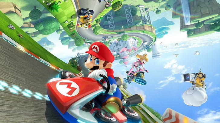 Applicazione di gioco Super Mario, Kart, Super Mario, Princess Peach, bowser, Mario Kart, Nintendo, Wii U, videogiochi, Sfondo HD