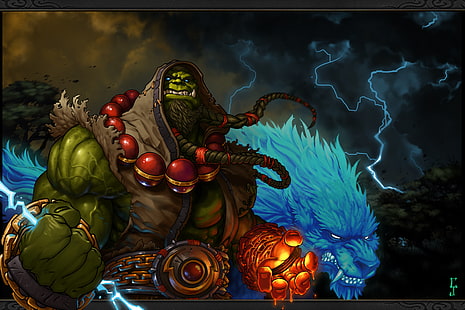 Warcraft, World of Warcraft, Ork, Şaman, Thrall (World Of Warcraft), HD masaüstü duvar kağıdı HD wallpaper