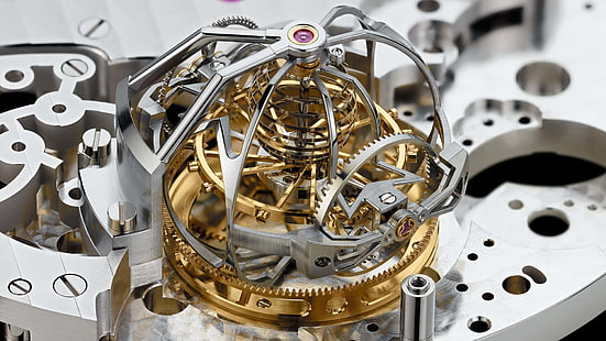 tourbillon ze sprężyną balansującą sferyczną w Vacheron Constantin Reference 57260, najbardziej skomplikowanym zegarku kieszonkowym na świecie, Tapety HD HD wallpaper