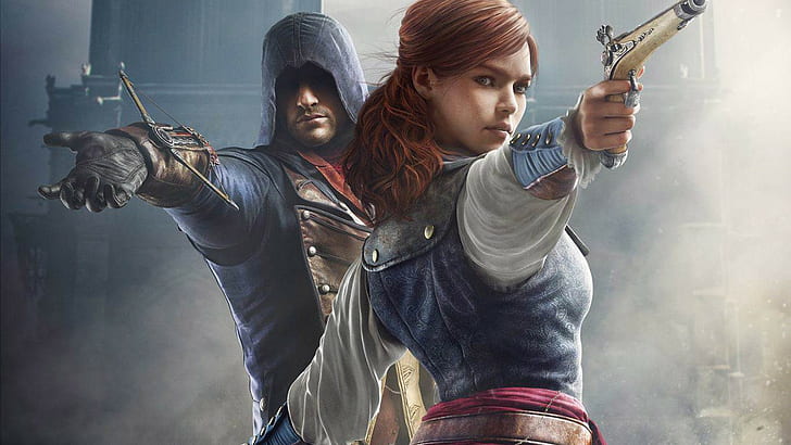 Assassins Creed:  Unity  Ubisoft  video games  Assassins Creed  Elise (Assassins Creed: Unity)  Arno Dorian, HD wallpaper