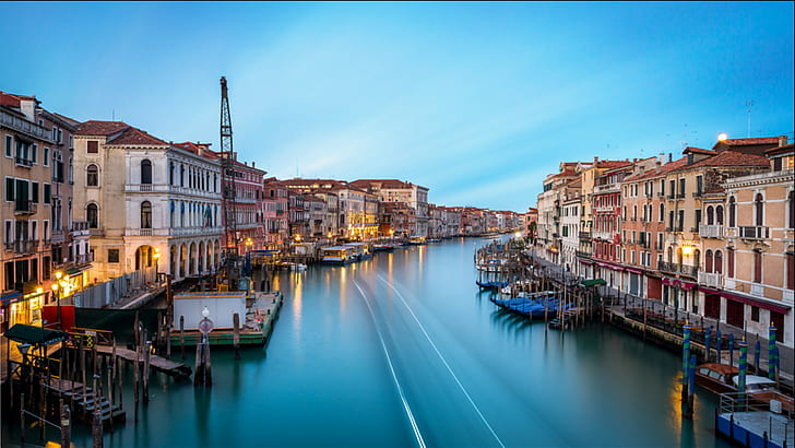 View From The Rialto Bridge To The Canale Grande Venice, HD wallpaper