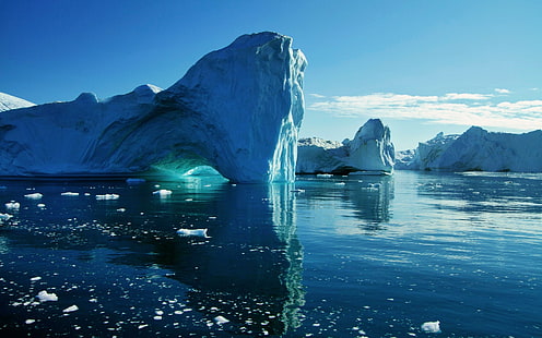 氷山、北極圏、海、氷、 HDデスクトップの壁紙 HD wallpaper