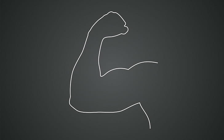 Biceps Muscle Strength Minimalism, biceps, muscle, strength, minimalism, HD wallpaper