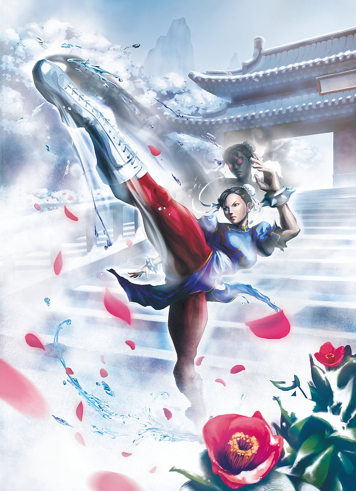 female anime character digital wallpaper, Chun-Li, Street Fighter X Tekken, HD wallpaper