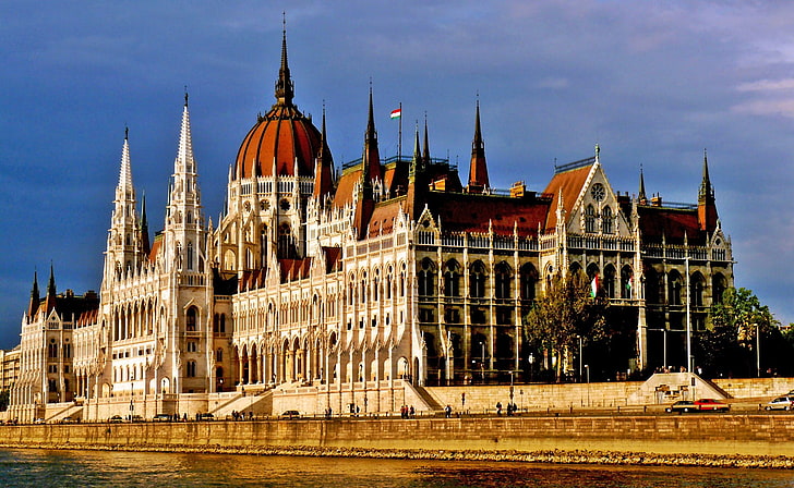 здание, Будапешт, Венгрия, здание венгерского парламента, архитектура, HD обои