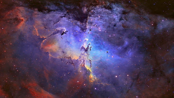 Nebula Stars Purple HD ، فضاء ، نجوم ، بنفسجي ، سديم، خلفية HD
