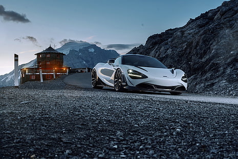 McLaren, McLaren 720S, Автомобиль, Серебряный Автомобиль, Спортивный Автомобиль, Суперкар, Автомобиль, HD обои HD wallpaper