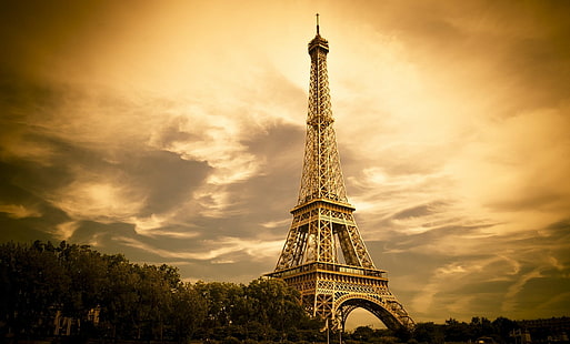 Monument, Eiffeltornet, arkitektur, Frankrike, konstgjorda, monument, paris, HD tapet HD wallpaper