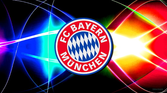 サッカー、FCバイエルンミュンヘン、エンブレム、ロゴ、 HDデスクトップの壁紙 HD wallpaper