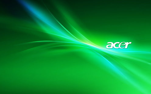 Acer Green, background, logo, brand, HD wallpaper HD wallpaper