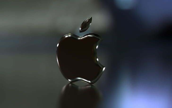 Elma Siyah Logo, elma logosu, logo, HD masaüstü duvar kağıdı