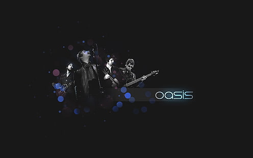 Tapeta cyfrowa Oasis, oaza, zespół, członkowie, znak, instrumenty, Tapety HD HD wallpaper