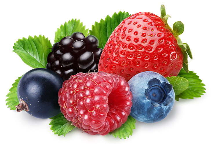 banyak buah, berry, raspberry, blueberry, strawberry, BlackBerry, blackcurrant, Wallpaper HD
