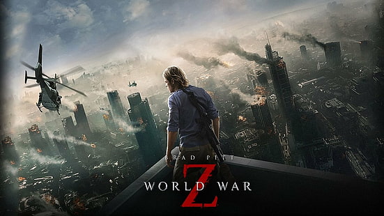 Movie, World War Z, Brad Pitt, War, HD wallpaper HD wallpaper