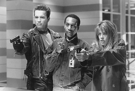Terminator, Terminator 2: วันพิพากษา, Arnold Schwarzenegger, Joe Morton, Linda Hamilton, Miles Dyson, Sarah Connor, The Terminator, วอลล์เปเปอร์ HD HD wallpaper
