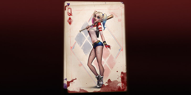 بطاقة لعب Harley Quinn ، Girl ، Map ، Harley ، Art ، Harley Quinn ، DC Comics ، Quinn ، بطاقة اللعب ، بواسطة Felipe Kimio ، Felipe Kimio ، DC Art ، كوين أوف دايموندز، خلفية HD