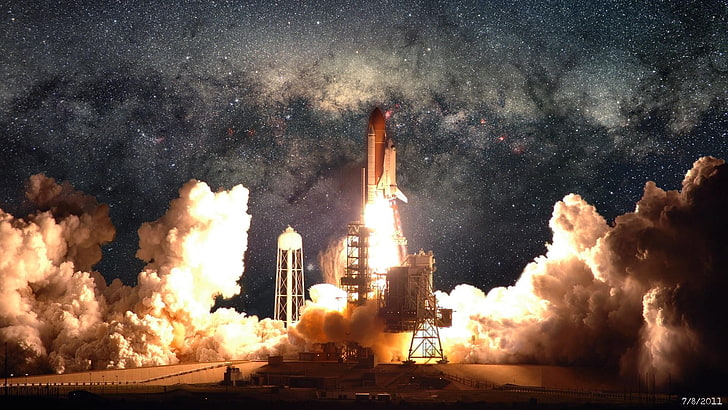 White Space Shuttle, Raumschiff, Space Shuttle, Space Shuttle Atlantis, HD-Hintergrundbild