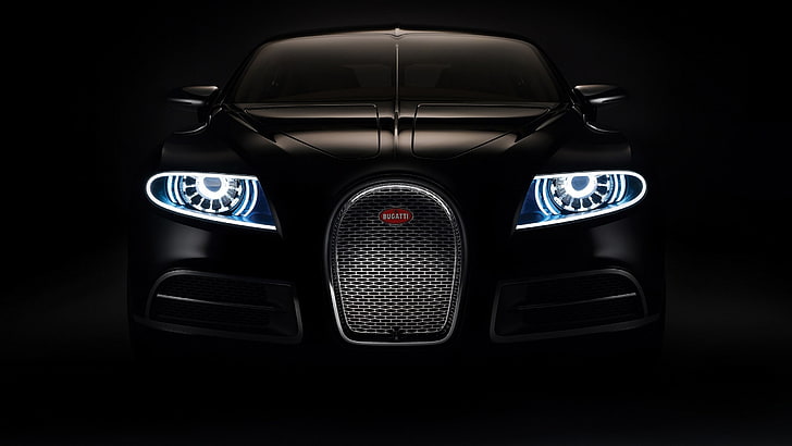 svarta bilar bugatti galibier koncept 2560x1440 Flygplan begrepp HD konst, svart, bilar, HD tapet
